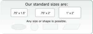 These are the Permanent Labels For Equipment sizes