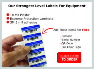 heavy duty labels for equipment