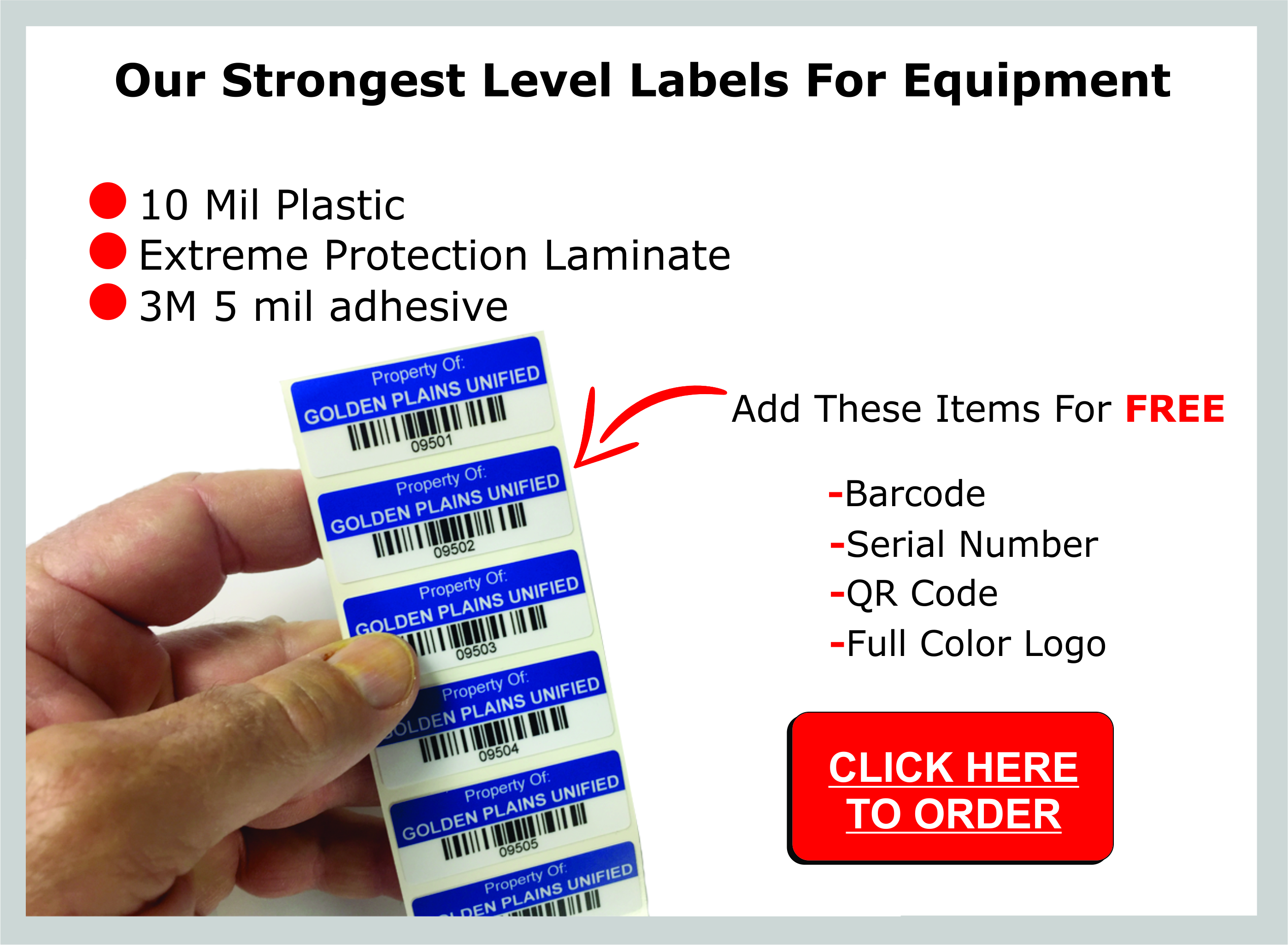heavy duty labels for equipment