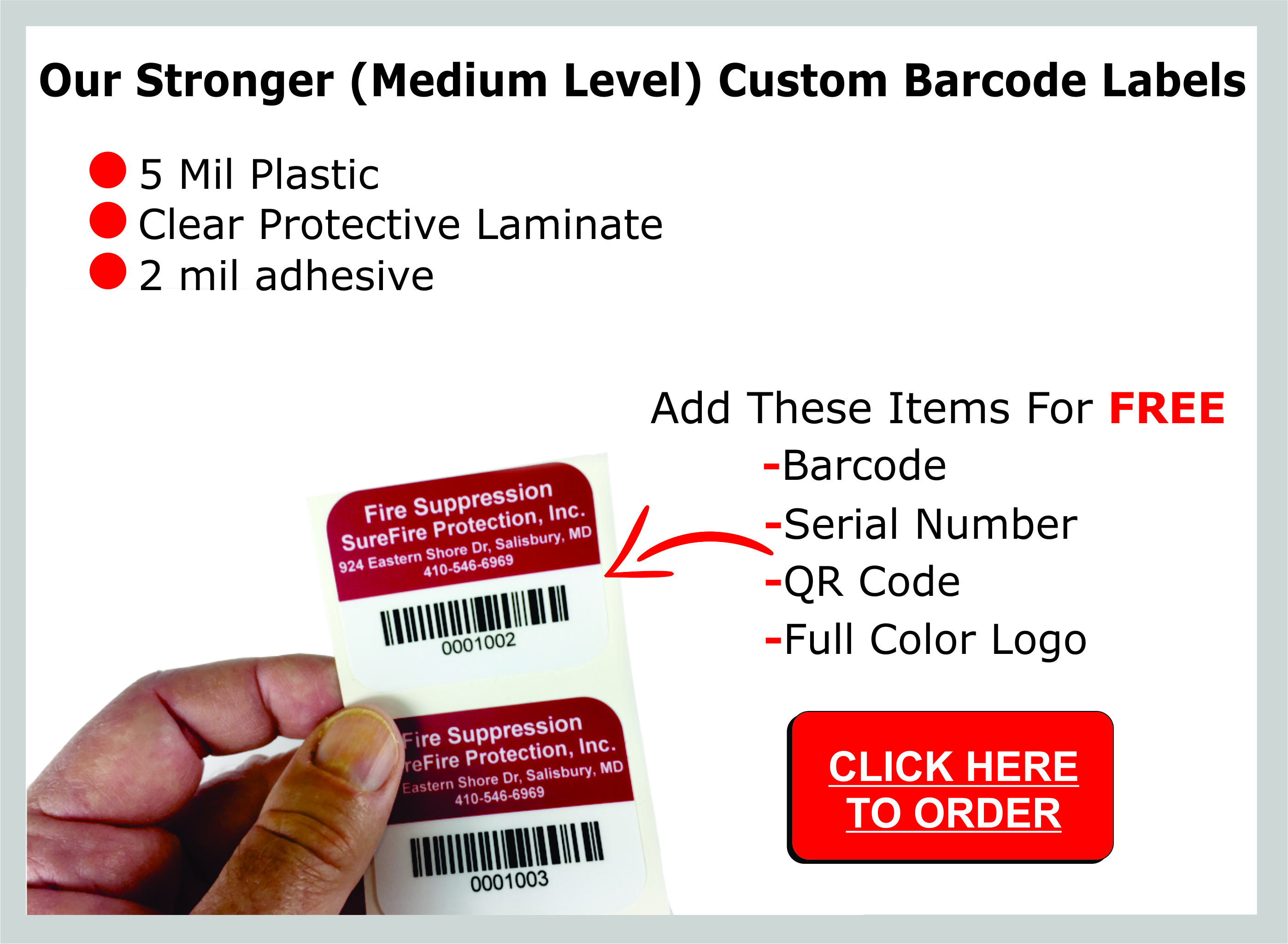 Custom Barcode Labels 3m Adhesive Strong Asset Tags 8112