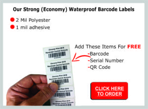 waterproof barcode labels