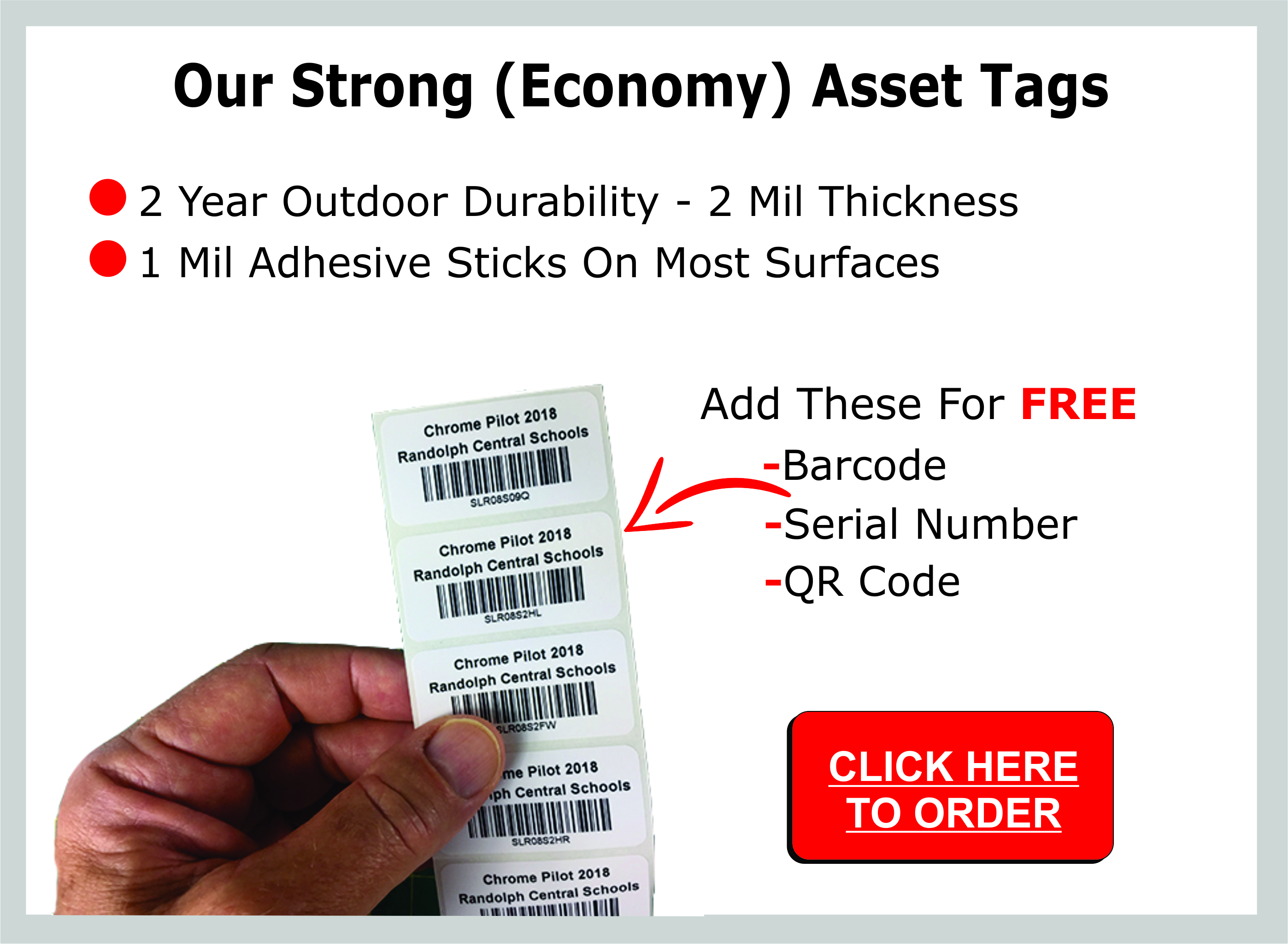 We make the strongest asset tags, and this shows our strongest strength level of asset tag.