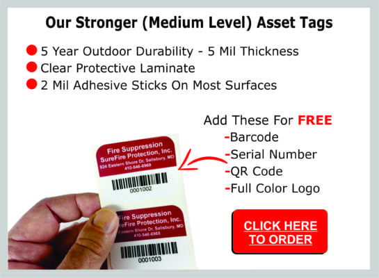 features of our STRONGER LEVEL asset tags