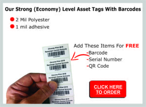 asset tags with barcodes