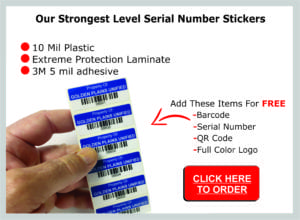 serial number stickers