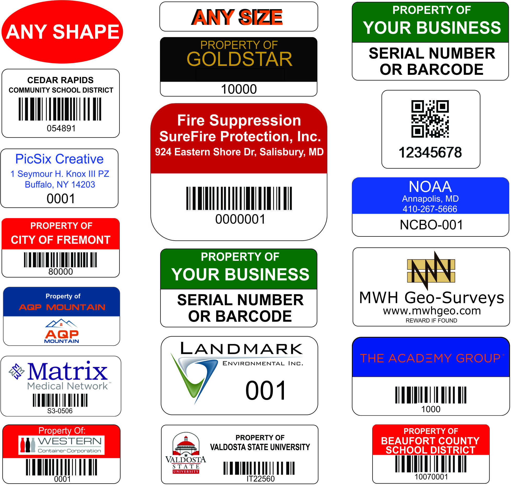 Get Free Asset Tags Samples Here | Strong Asset Tags have 3M Adhesive