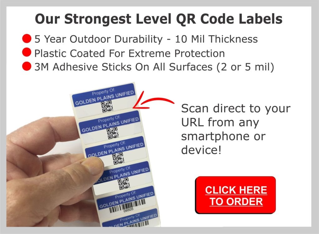 QR CODE LABELS strongest Strong Asset Tags