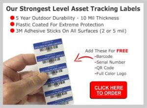 asset tracking labels strongest level