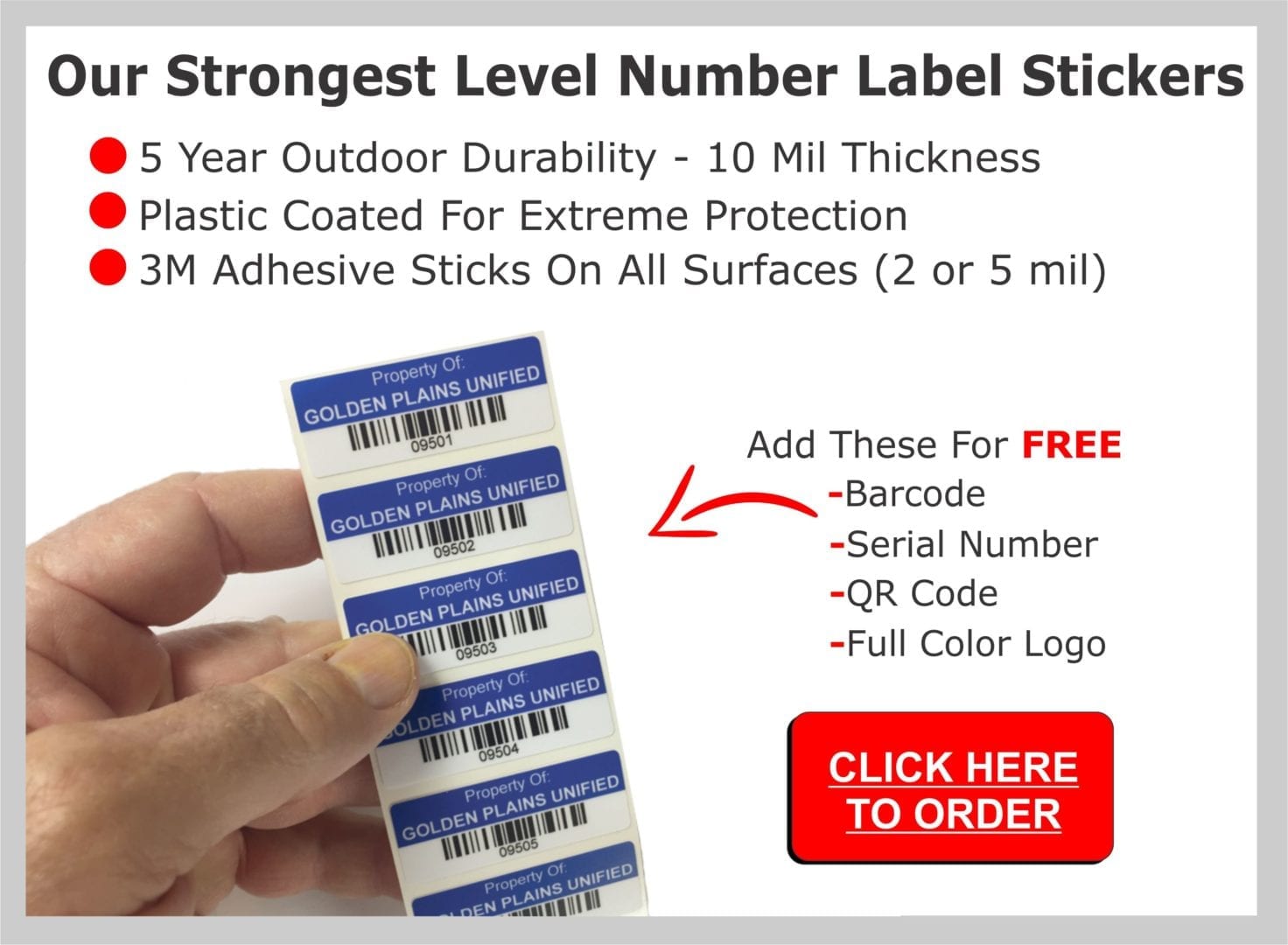 Number Stickers | Strong Asset Tags