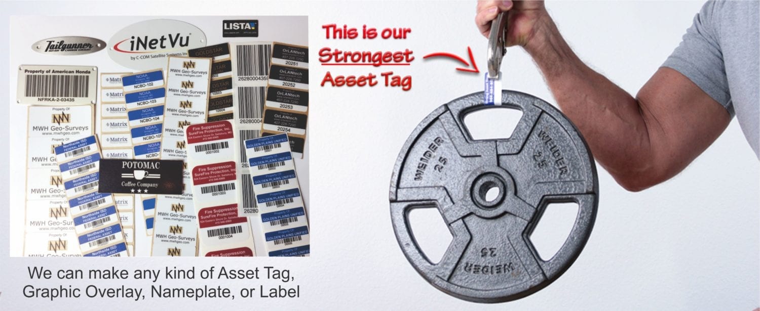 asset tags lifting a 25 pound weight