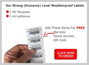 weatherproof labels