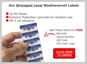 Strongest weatherproof labels