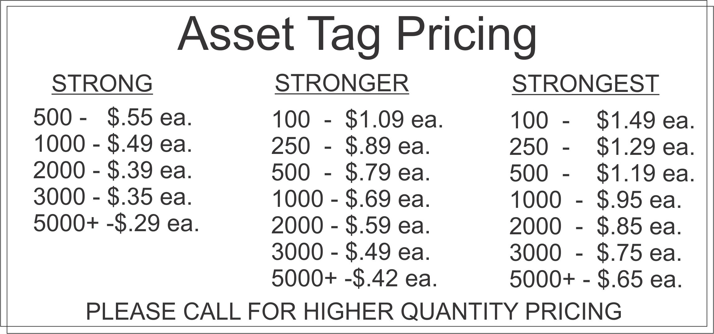 .. UPDATED PRICING